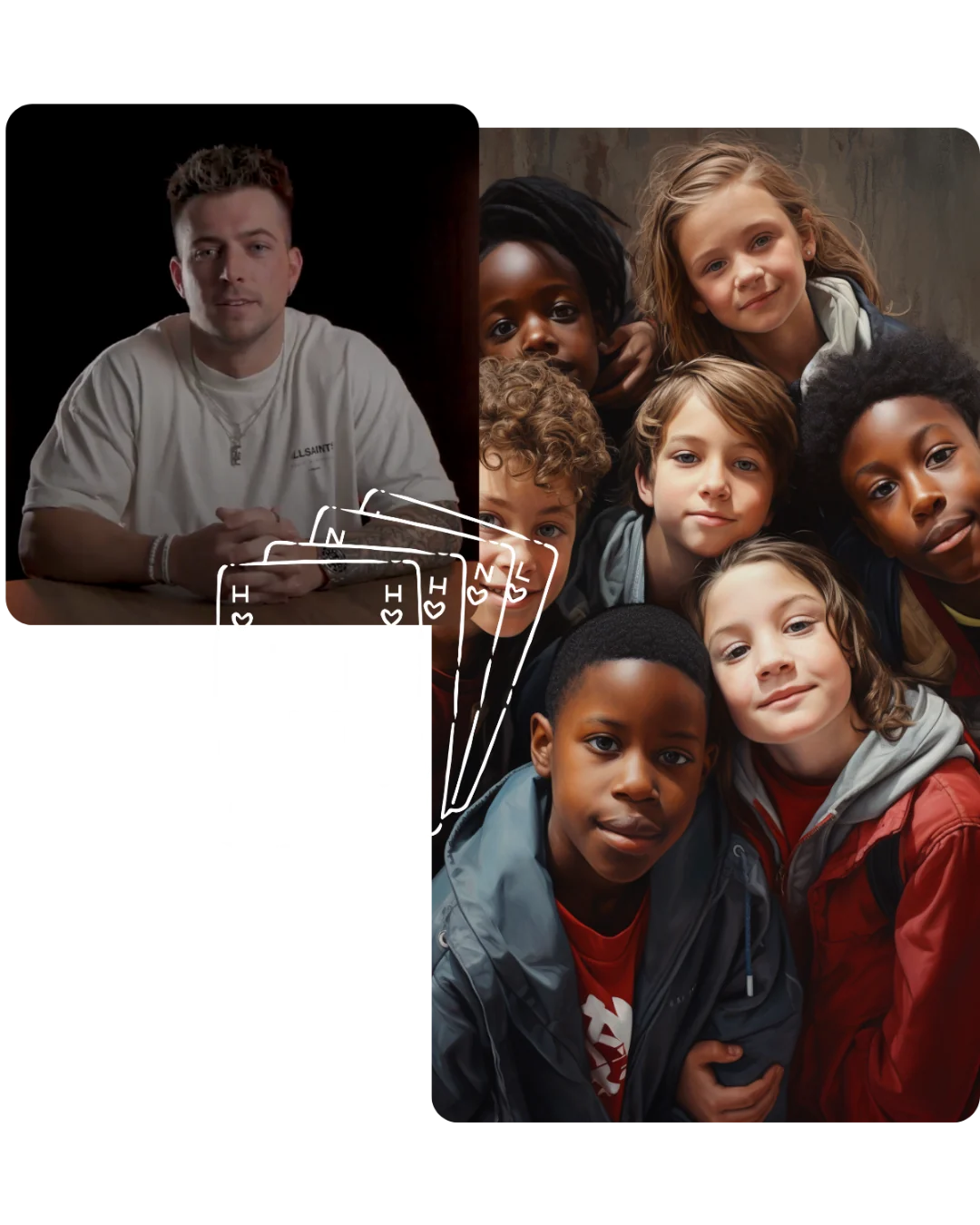 Cole and students